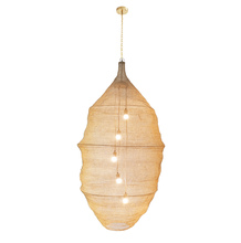 Bethel International Canada AC06C80GD - 1-Light Gold Chandelier With A Chain Basket Shade